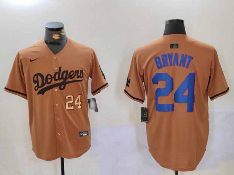 Men Los Angeles Dodgers #24 Bryant army green joint name 2024 Nike MLB Jersey style 1->los angeles dodgers->MLB Jersey